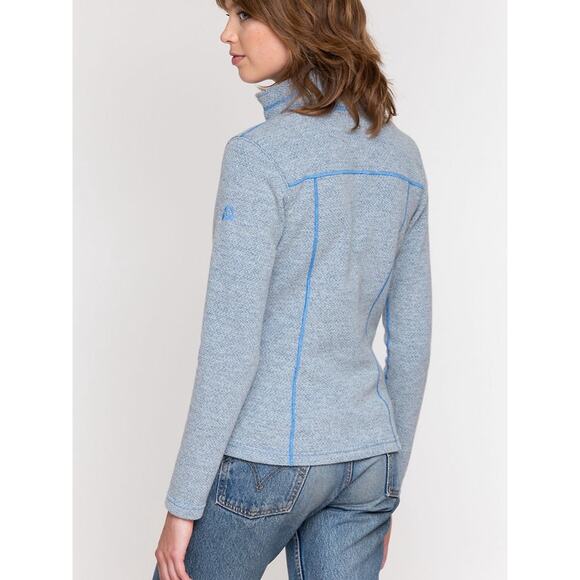 Overland Hadley Italian Wool-Blend Fleece Jacket Gray Blue Size L - Picture 5 of 9